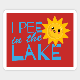 I Pee in the Lake Funny Summer Beach Design Magnet